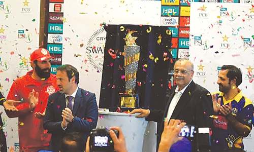 PSL trophy unveiled in Dubai
