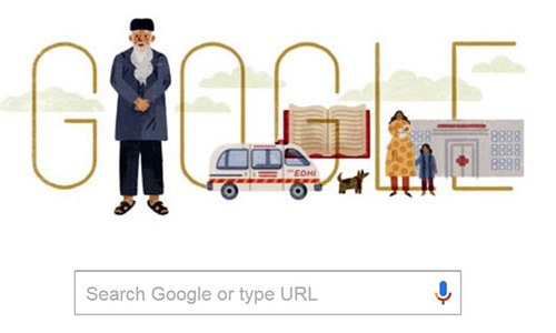 Google honours 'Angel of Mercy' Edhi with doodle on his 89th birthday Google honours 'Angel of Mercy' Edhi with doodle on his 89th birthday