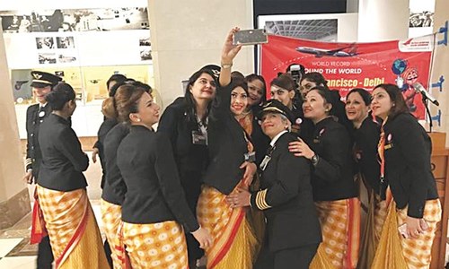 All-female crew flies Air India flight around the world All-female crew flies Air India flight around the world