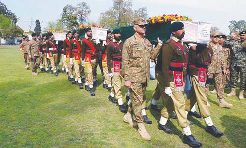 Five troops, 15 militants die in border attack