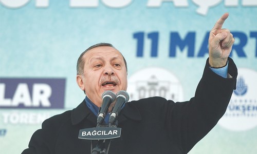 Erdogan compares Dutch rally ban to Nazism as row spirals Erdogan compares Dutch rally ban to Nazism as row spirals