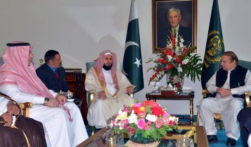 Imam of Makkah's Grand Mosque calls on PM Sharif, discusses 'negative propaganda' against Islam