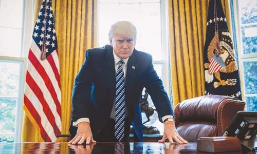 Trump&rsquo;s first 100 days: the madder he gets, the more seriously the world takes him