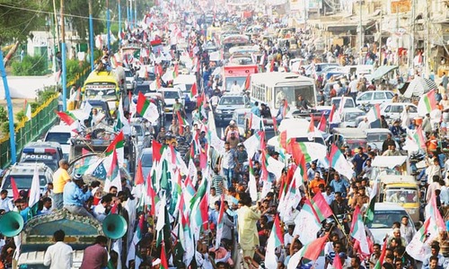 MQM-P holds big rally to &lsquo;seek rights for people of Karachi&rsquo;