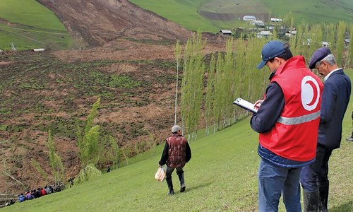 24 dead as landslide buries part of Kyrgyz village