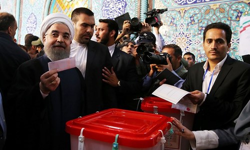 Iran state TV declares Rouhani winner in vote for 2nd term