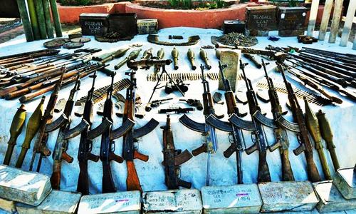 ISPR claims recovering huge cache of weapons during intelligence based operations