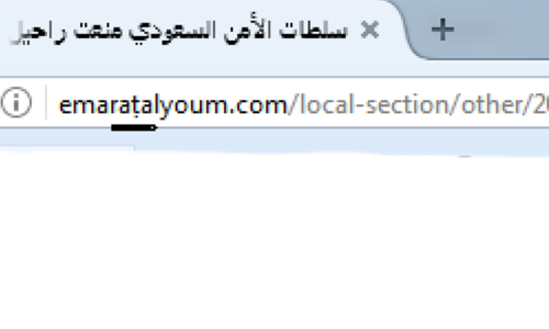 A picture of the fake URL used to post the news. &mdash; Photo Courtesy: Emarat Al Youm