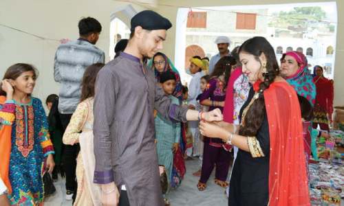 Raksha Bandhan celebrated at Gurdwara Punja Sahib