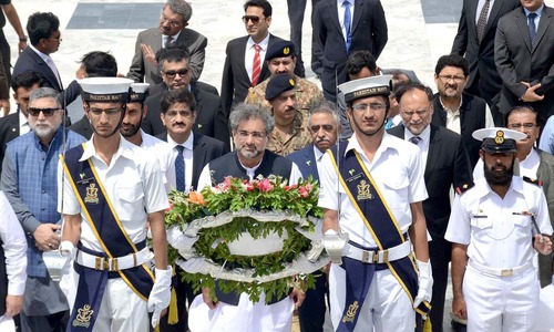 Abbasi visits Karachi on maiden trip as prime minister