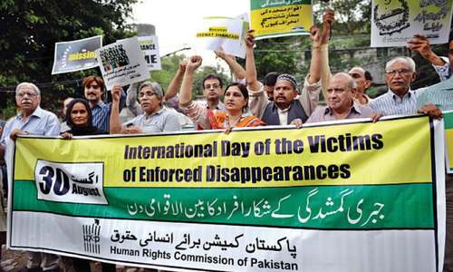 HRCP holds demo against enforced disappearances