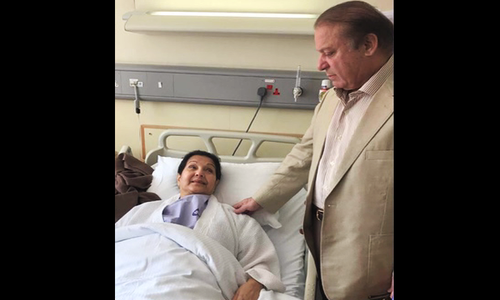 Image result for Kulsoom Nawaz in hospital