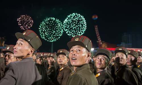 North Korea celebrates nuclear test with fireworks, mass rally