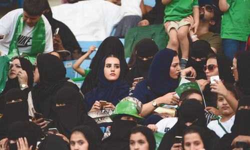 Women allowed into stadium as Saudi Arabia marks national day