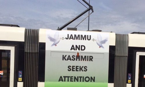 'Jammu and Kashmir seeks attention' posters appear in Geneva