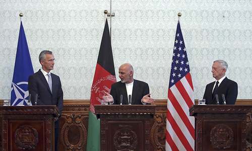 Mattis, Nato chief renew commitment to Afghan conflict Mattis, Nato chief renew commitment to Afghan conflict