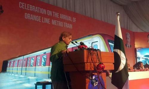 CM Shahbaz celebrates arrival of Orange-Line Metro in Lahore