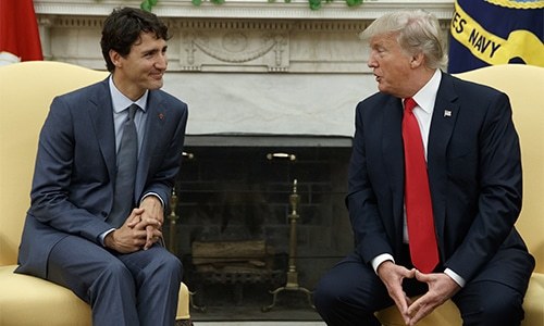 Trump meets Trudeau, says NAFTA negotiations will be 'tough'