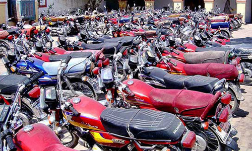 Honda bikes selling on black market in Karachi