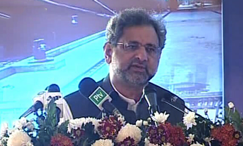 PM Abbasi inaugurates first 'dirty cargo' terminal, says democracy necessary for development