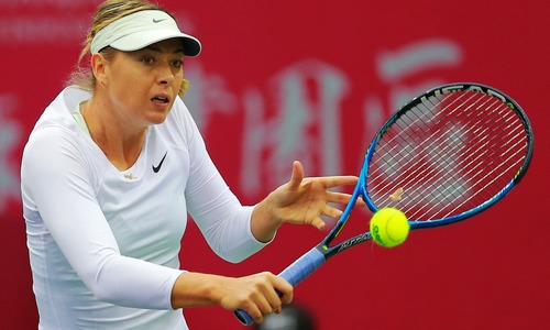 Sharapova reaches first final since drugs ban Sharapova reaches first final since drugs ban