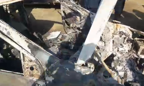 Burned body of woman found in car near Hyderabad city