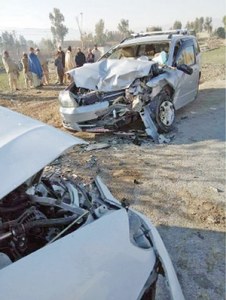 One killed, six injured in road accident