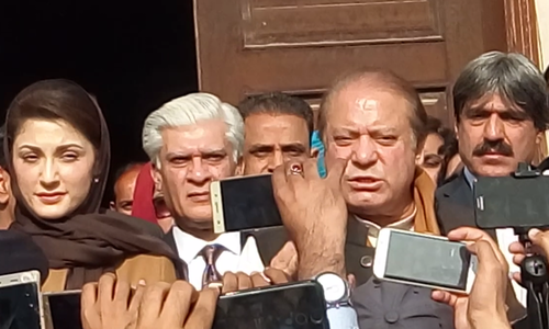 Nawaz, Maryam appear before accountability court in Islamabad