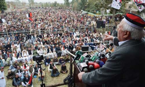 Sherpao blames centre for deprivations of Pakhtuns