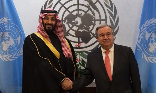 UN chief urges Saudi prince to seek political solution in Yemen