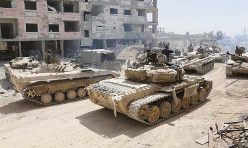 Trump accuses Syria of using chemical arms