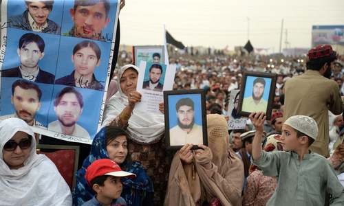 Peshawar rally calls for release of missing people Peshawar rally calls for release of missing people
