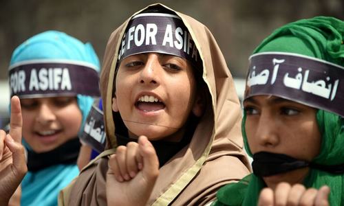 Girls rally in AJK to condemn rape, murder of 8-year-old girl in held Kashmir Girls rally in AJK to condemn rape, murder of 8-year-old girl in held Kashmir