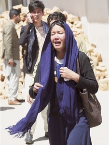 57 killed in bomb attack on Kabul voter centre