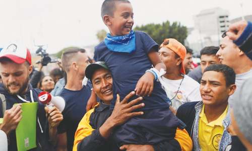 Central American &lsquo;caravan&rsquo; women and children enter US, defying Trump