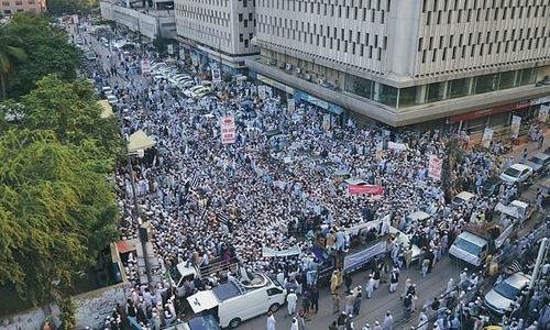 Rights activists hold hunger strike outside KPC to protest against enforced disappearances in Sindh