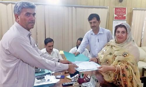 Three candidates file nominations for reserved seats