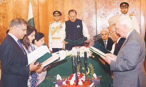 Six-member caretaker cabinet takes oath
