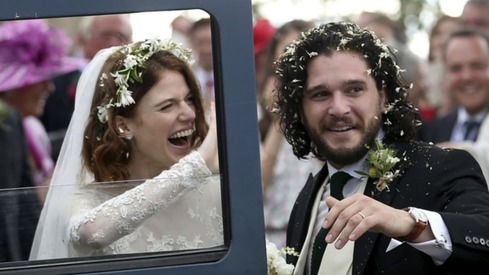 Game of Thrones stars Kit Harington, Rose Leslie welcome ...