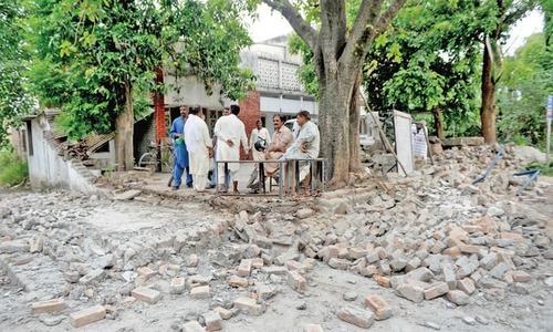 CDA team removes encroachments outside govt housing