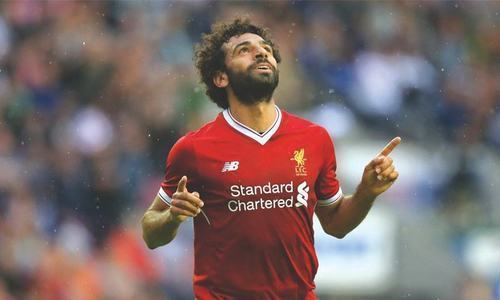 Egypt's Salah greets fans who turned up at his doorstep