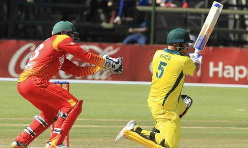 Finch breaks own T20 record score as Aussies crush Zimbabwe