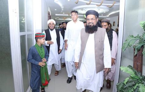 PTI leader Asad Umar meets ex-chief of banned outfit for votes