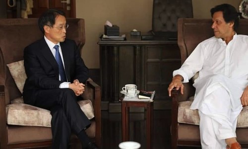 Japanese envoy congratulates Imran Khan on election performance at Banigala meeting Japanese envoy congratulates Imran Khan on election performance at Banigala meeting