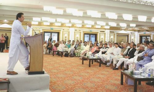 PTI names Imran as PM, dismisses opposition threat