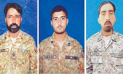 Security forces kill four militants in North Waziristan, three soldiers embrace martyrdom