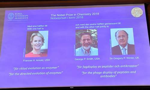 Trio win Nobel Chemistry Prize for research harnessing evolution