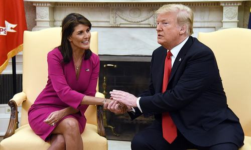 Nikki Haley resigns as Trump's UN ambassador Nikki Haley resigns as Trump's UN ambassador