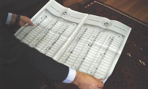 Kabul voters wrestle with newspaper-sized ballot paper