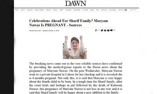 Fake news about Maryam Nawaz being shared online